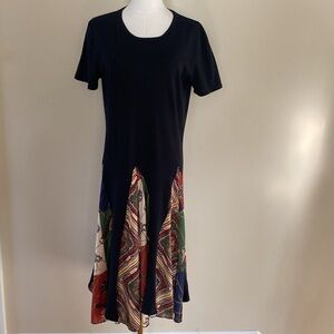 Zara Mixed Fabric Midi Dress